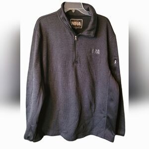 NRA Mens Jacket XXL Charcoal Quarter-Zip Pullover Streetwear